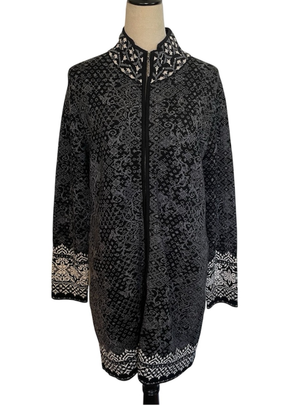 Icelandic Design Zip Front Sweater